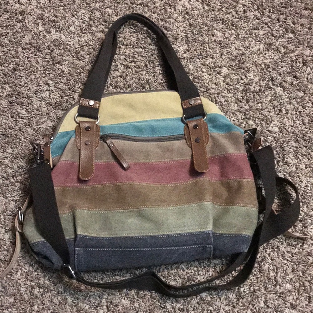 Canvas striped bag